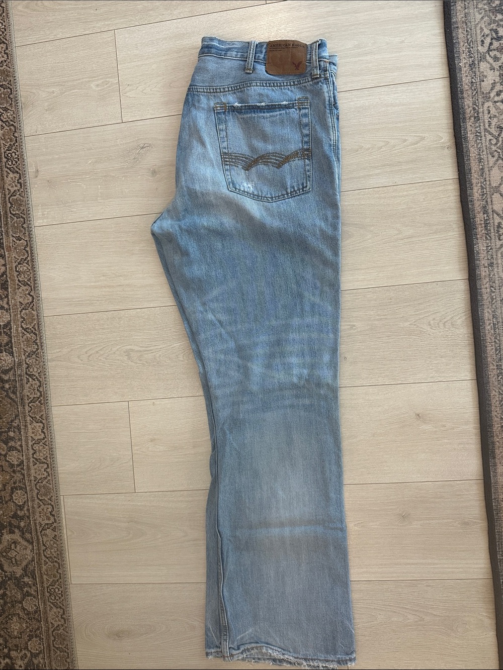 Vintage American Eagle Light Blue Men's Bootcut Jeans